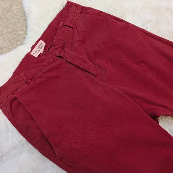 Nili Lotan Cropped Pants Women’s Size 2 Red Drop Crotch - Picture 3 of 10